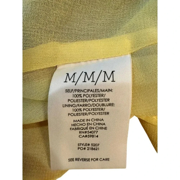 Cabi Rivera Lights Knot Cami Tank Top Womens Medium Yellow Blue‎ Stripe lined - Picture 8 of 8